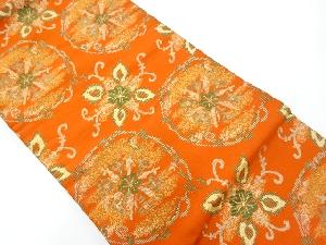 アンティーク　抽象花模様織出し名古屋帯（着用可）